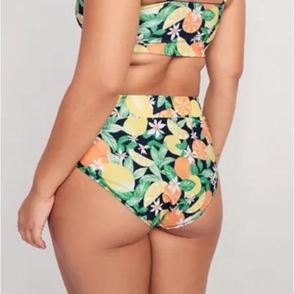 NWT! Fresh Squeezed Fun High-Waisted Cross-Front Bikini Swim Bottoms - Multiple💎 - Picture 4 of 7